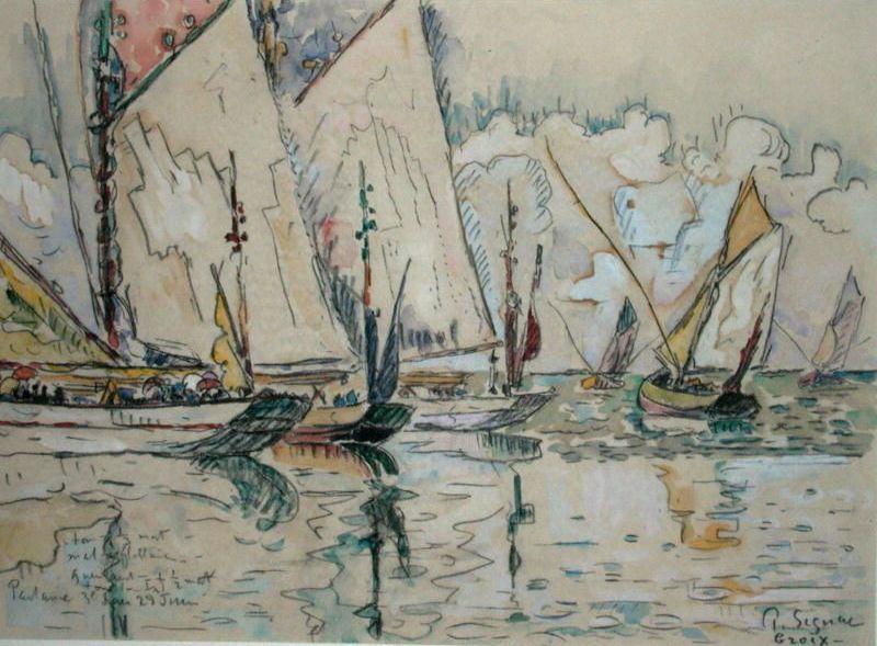 Paul Signac Departure of Three-Masted Boats at Croix-de-Vie oil painting image